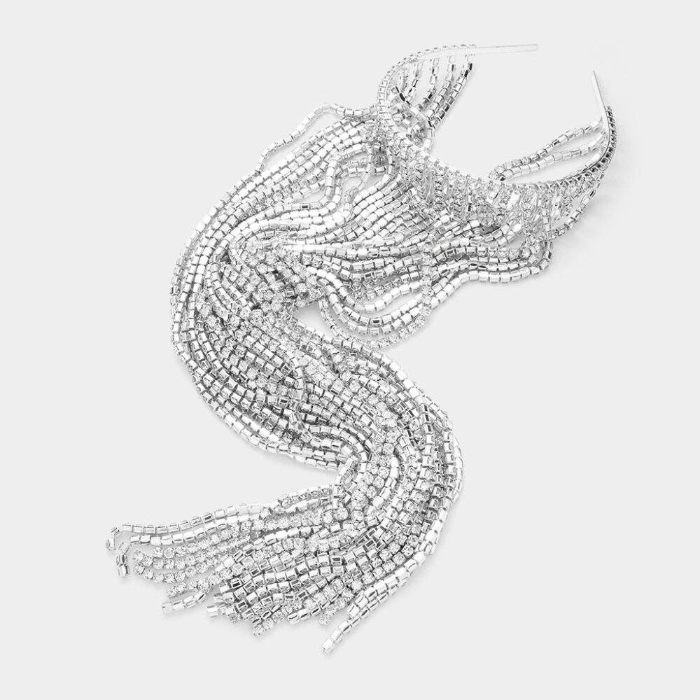 Ethereal Rhinestone Veil Head Chain - Picture 3 of 3
